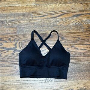 Boom Boom Jeans Black Cross-Back Sports Bra
